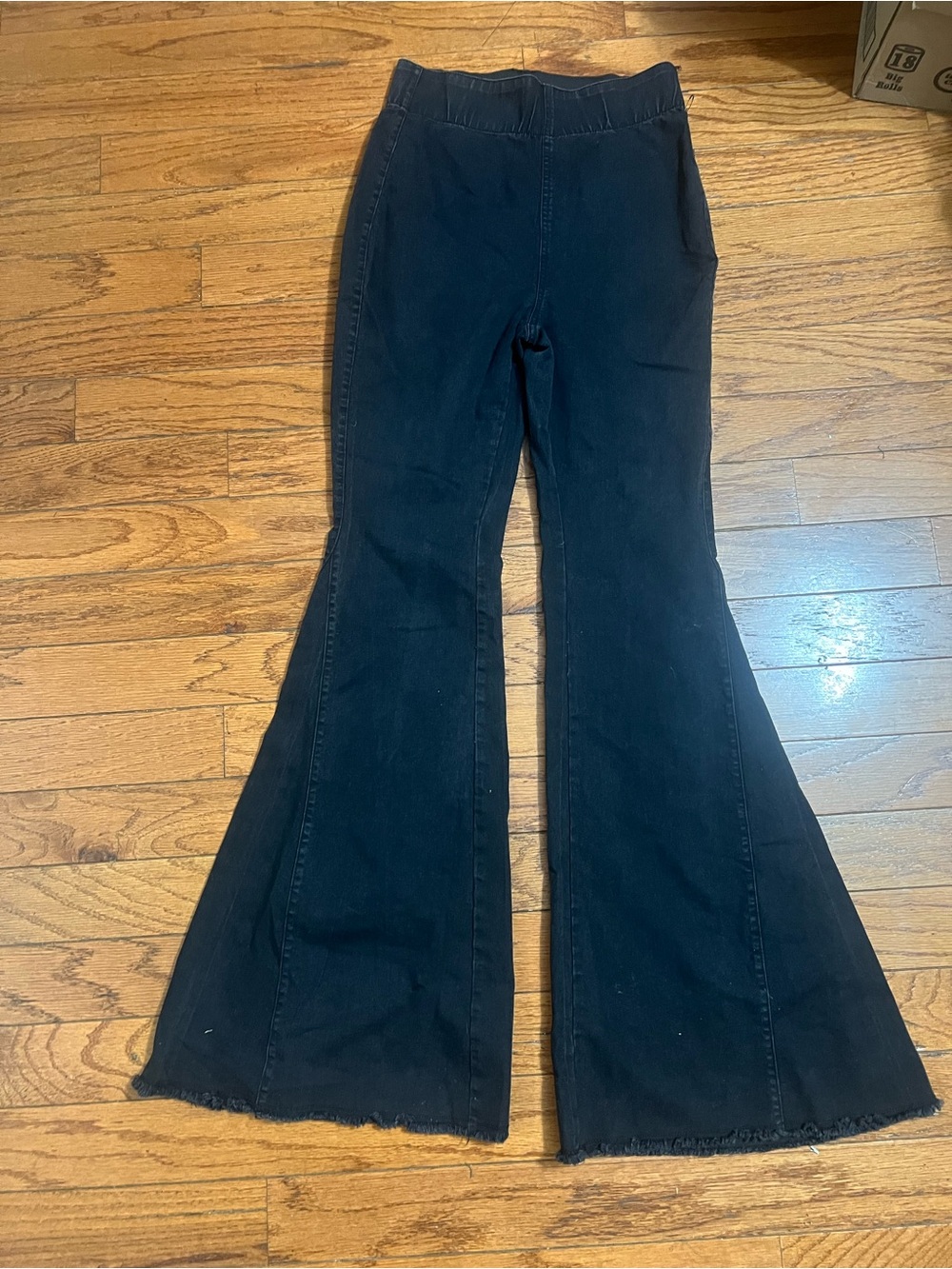 Highway Jeans Black Flare Pull-On Wide Leg Pants